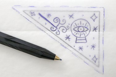 Pattern for magical embroidered corner bookmark