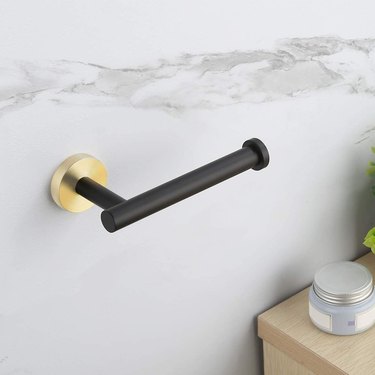 Franklin Brass Maxted Matte Black Wall Mount Euro Toilet Paper Holder in  the Toilet Paper Holders department at