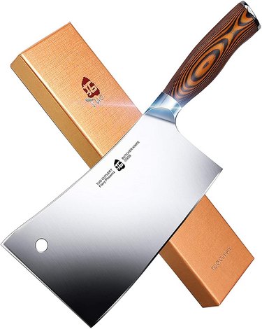 A TUO 7-Inch Fiery Phoenix Series Meat Cleaver