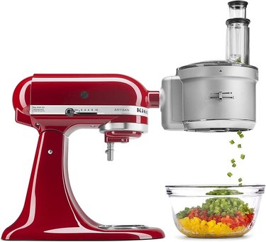 A KitchenAid Food Processor and Dicing Kit Attachment