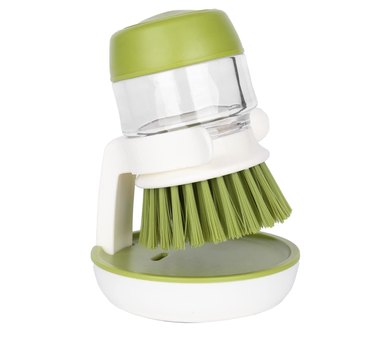 MR.SIGA Soap Dispensing Dish Brush Storage Set, Kitchen Brush with Hol