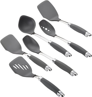 An Anolon SureGrip 6-Piece Nonstick Kitchen Utensil Set