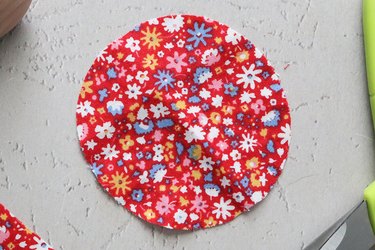 Cut out circle of fabric