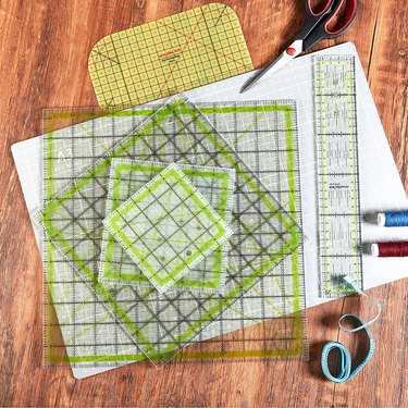 Quilting Rulers Set, Acrylic Quilting Rulers And Template, Sewing Rulers  And Guides For Fabric, 4 Square Rulers, 1 Rectangular Sewing Ruler, 48  Anti-S