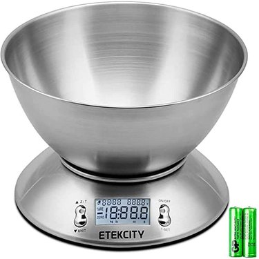 Etekcity Food Scale with Stainless Steel Bowl