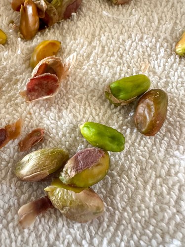 blanched pistachios with the hulls removed