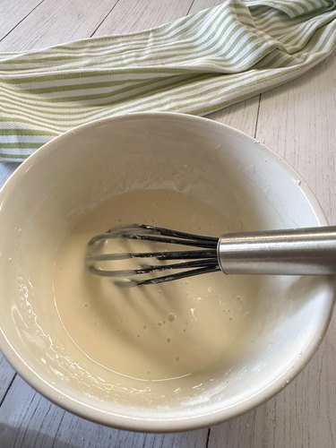 mix glaze in a small bowl using a whisk