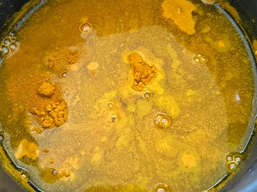 Turmeric in a pan with water
