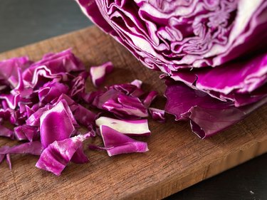 Chopped purple cabbage