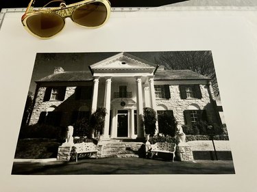 Black-and-white copy of Graceland home