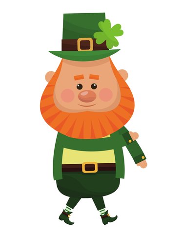 Leprechaun in a green top hat