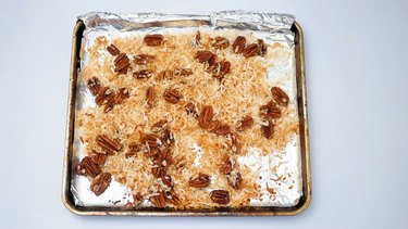 toasted shredded coconut and pecans
