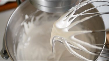 meringue in mixing bowl