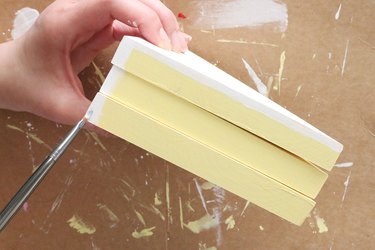 Applying white paint on edges