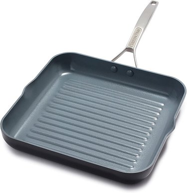 Cooks Standard Nonstick Square Grill Pan 11 x 11-Inch, Hard Anodized  Grilling Skillet Pan Cookware for Camping, Home Use