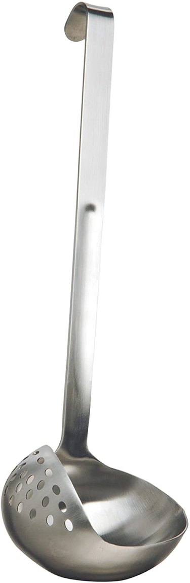 An Amco Stainless Steel Straining Ladle