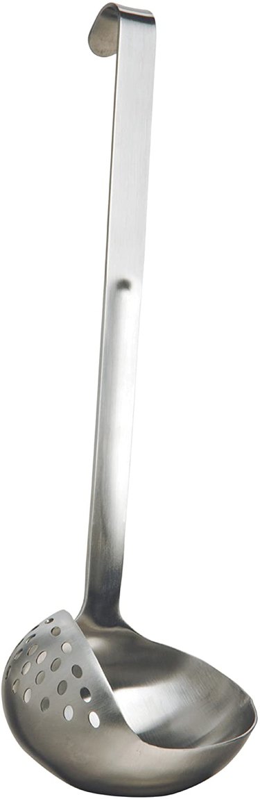 Stainless Ladle without Holes / Wooden Handle