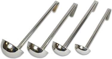 A CucinaPrime Set of 4 Stainless Steel Soup Ladles