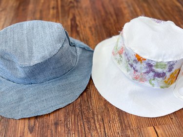 make hat lining same as outer hat and turn both inside out