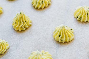 close-up of butter rosettes.