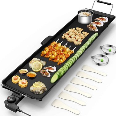 A Costzon Countertop Teppanyaki Grill and Electric Griddle