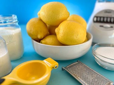 materials needed for lemon ice cream