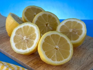 cut lemons in half