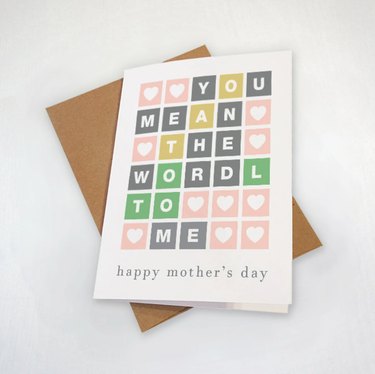 Wordle-Themed Mother’s Day Card