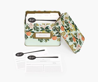 Rifle Paper Co. Floral Tin Recipe Box