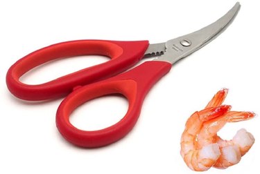 Stainless Steel Seafood Scissors Shrimp Deveiner Shellfish Food Shears Cut Tool 
