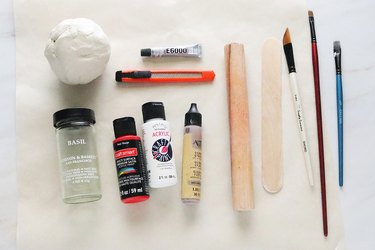 Supplies for DIY mushroom jar