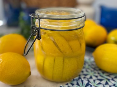 Submerged salted lemons
