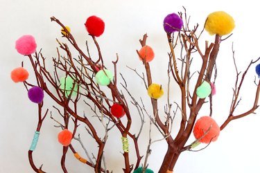 pompoms throughout branches