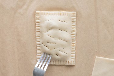 Carrot cake pop tart on parchment paper
