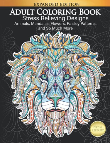 Adult Coloring Book: Stress Relieving Patterns, Mini Celebration