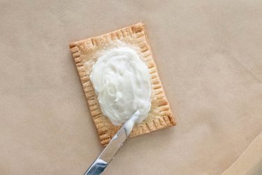 Carrot cake pop tart with cream cheese frosting