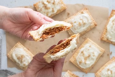 Carrot cake pop tarts with cream cheese frosting
