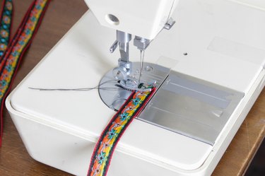 sew ribbon ends