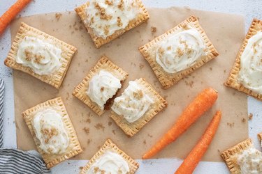 Carrot cake pop tarts with cream cheese frosting