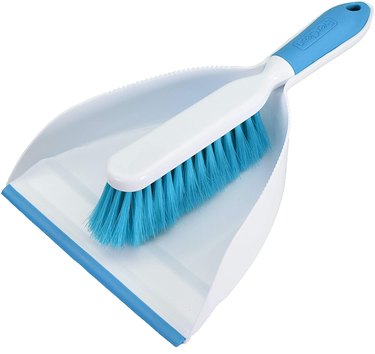 EVERCLEAN Small Hand Broom & Dustpan Set in Aqua/White