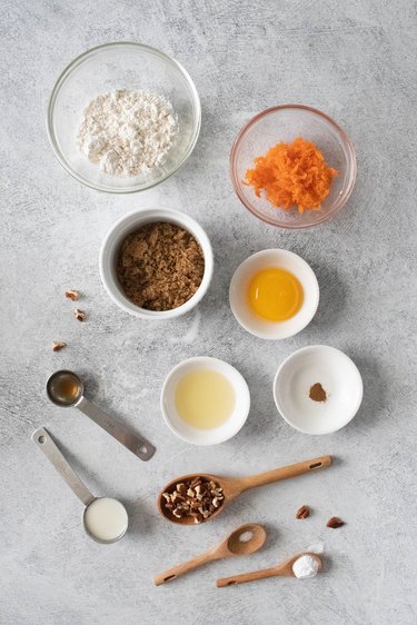 Ingredients for single-serve carrot cake