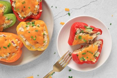 Tuna melt stuffed peppers