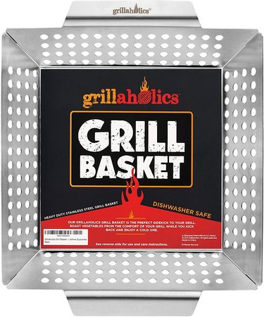 A Grillaholics Heavy Duty Grill Basket