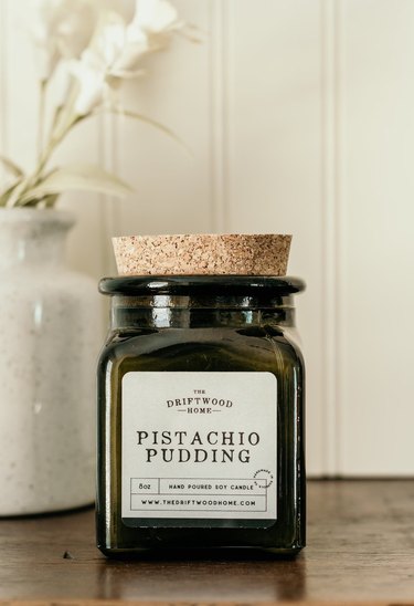 Pistachio pudding candle