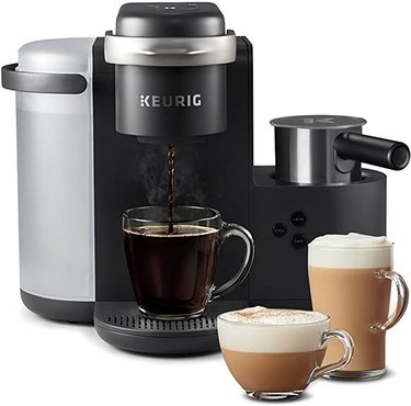 A Keurig K-Café Coffee, Latte and Cappuccino Maker