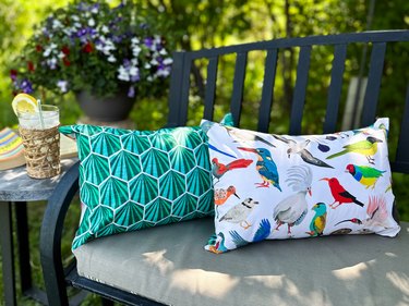 finished outdoor pillows