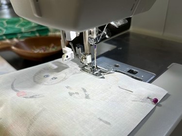 sew with 1/2-inch seam allowance, leaving one side open