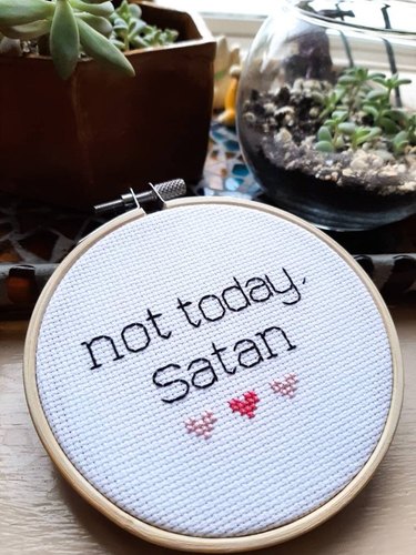 Not Today, Satan Cross-Stitch Kit