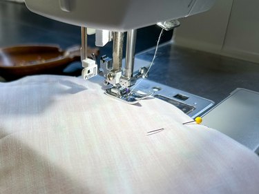 sew apron, leaving 1 1/2-inch opening at bottom