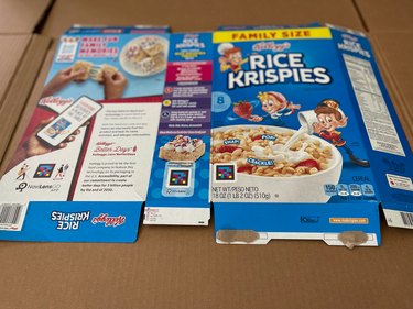 open cereal box and lay flat